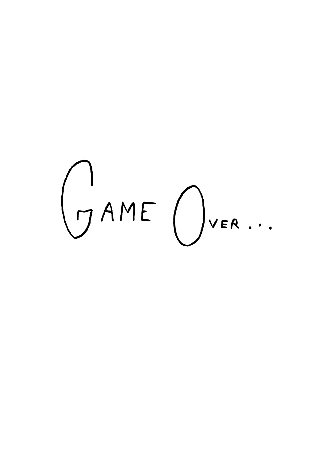 Game Over. Click to return to main menu.